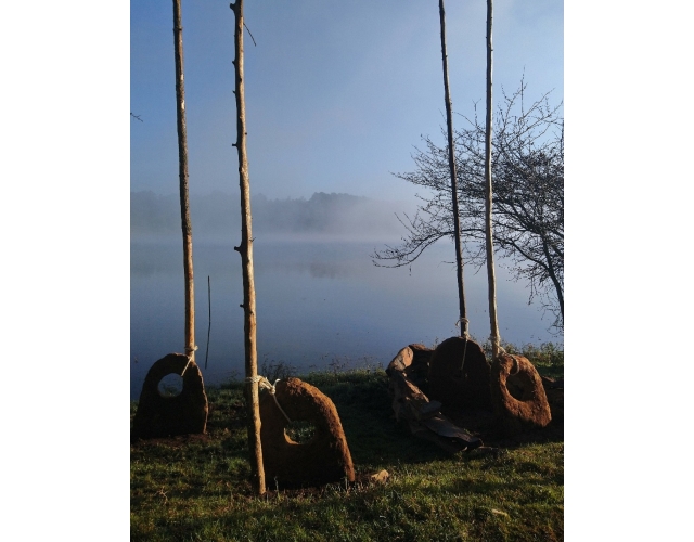 Masts and Anchors<br>La Coyotera Taller Estudio, Mexico<br>anchors: 4ft x 3ft x 8in<br>total size 18ft x 14ft x 9ft